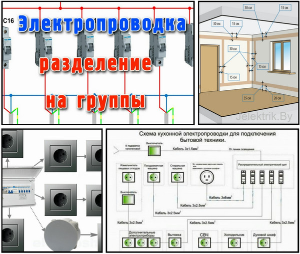 Как выполнить разделение электропроводки по группам потребителей в частном доме и квартире Как должны формироваться группы потребителей