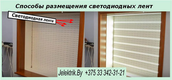 Способы размещения светодиодных лент
