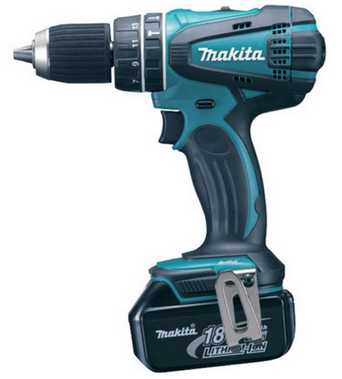 Аккумуляторная ударная дрель-шуруповерт Makita BHP456RFE сконструирована для сверления и шуруповертных работ. Инструмент профессионального класса оснащен всеми необходимыми функциями. Работать можно с различными по плотности материалами: дерево, металл, бетон. В конструкции модели предусмотрен отдельный переключатель режимов Аккумуляторная ударная дрель-шуруповерт Makita BHP456RFE