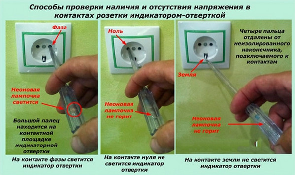Как определить ноль и фазу в домашней проводке