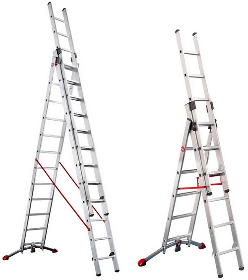 Лестница HAILO PROFISTEP® COMBI KOMBILEITER - пять различных комбинаций HAILO PROFISTEP